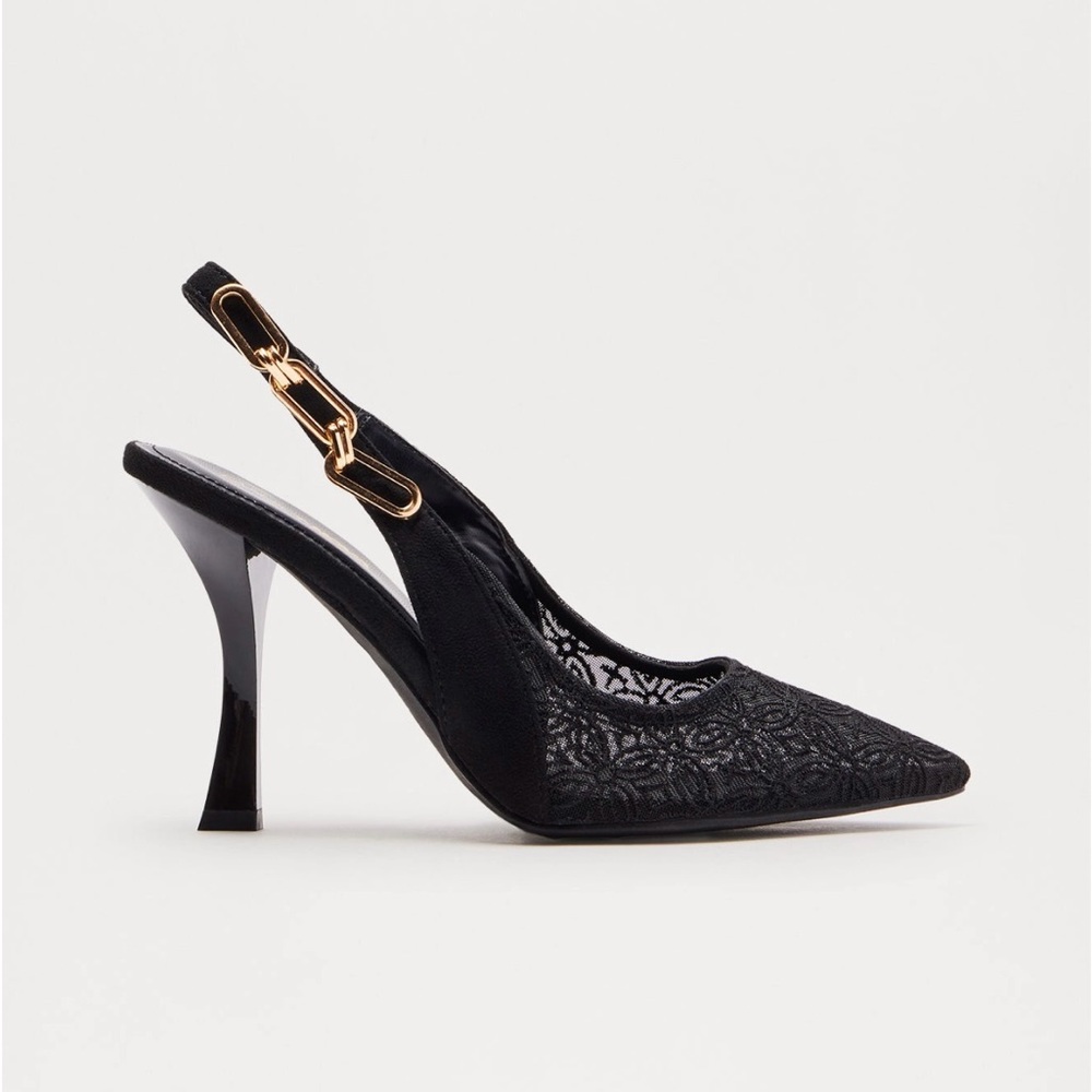 Elegant Black Slingback Heels